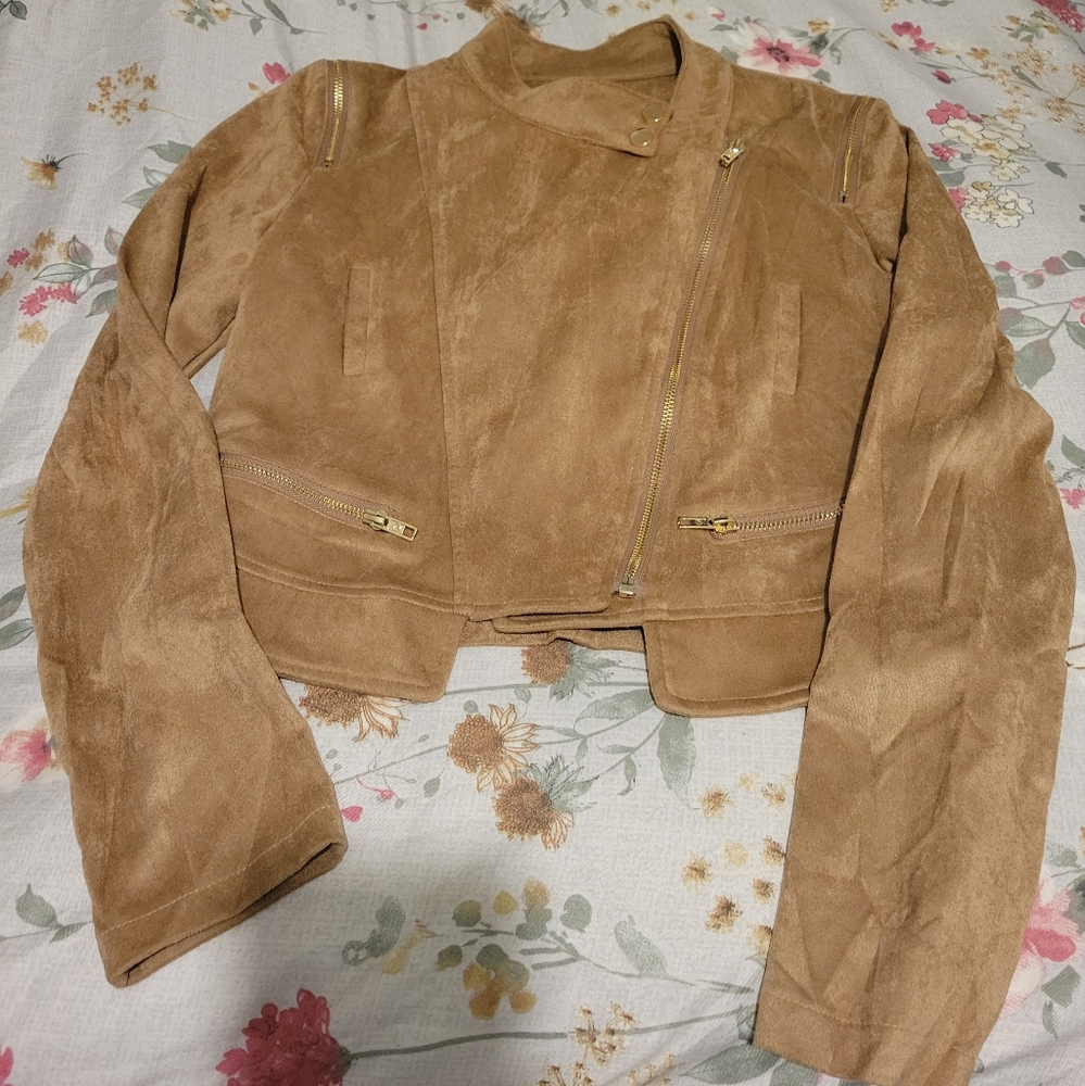 Suede Moto Jacket